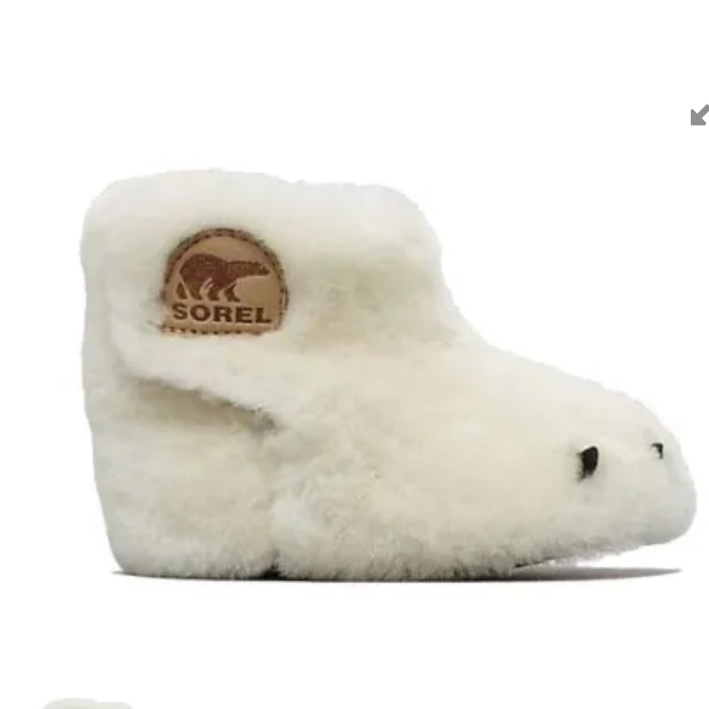 SOREL Toddler Bear Paw Slipper White